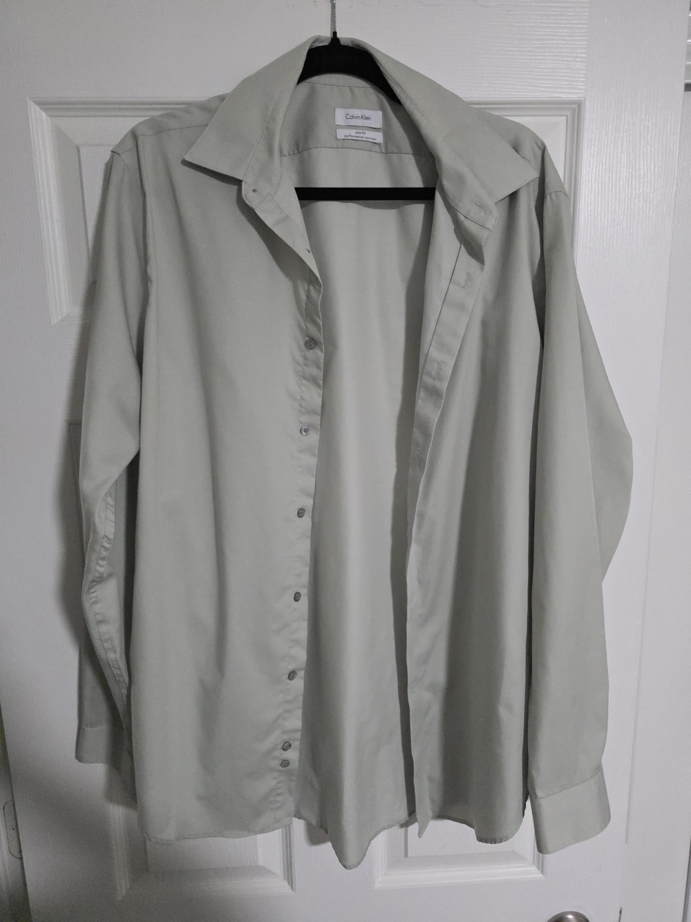 Calvin Klein Slim Fit Light Sage Dress Shirt